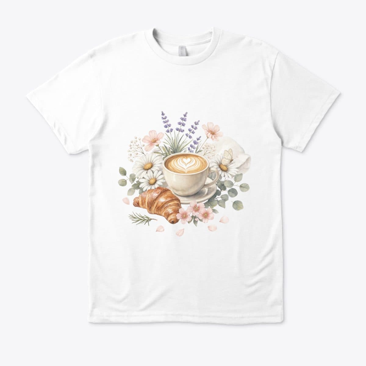 Watercolor Breakfast Botanical Tee
