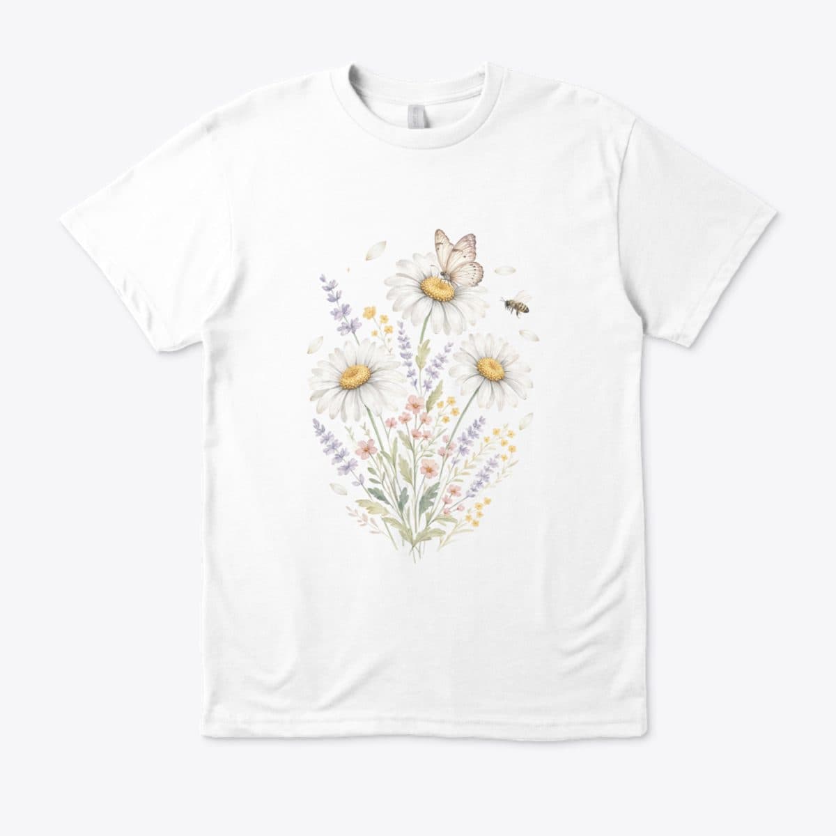 Wild Daisy Harmony – تيشيرت من القطن البريميوم