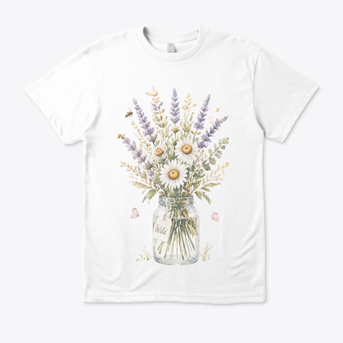 Wildflower Mason Jar Watercolor Tee