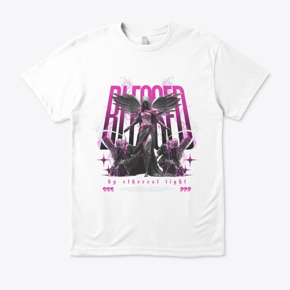 Gothic Angel Art Premium Cotton T-Shirt