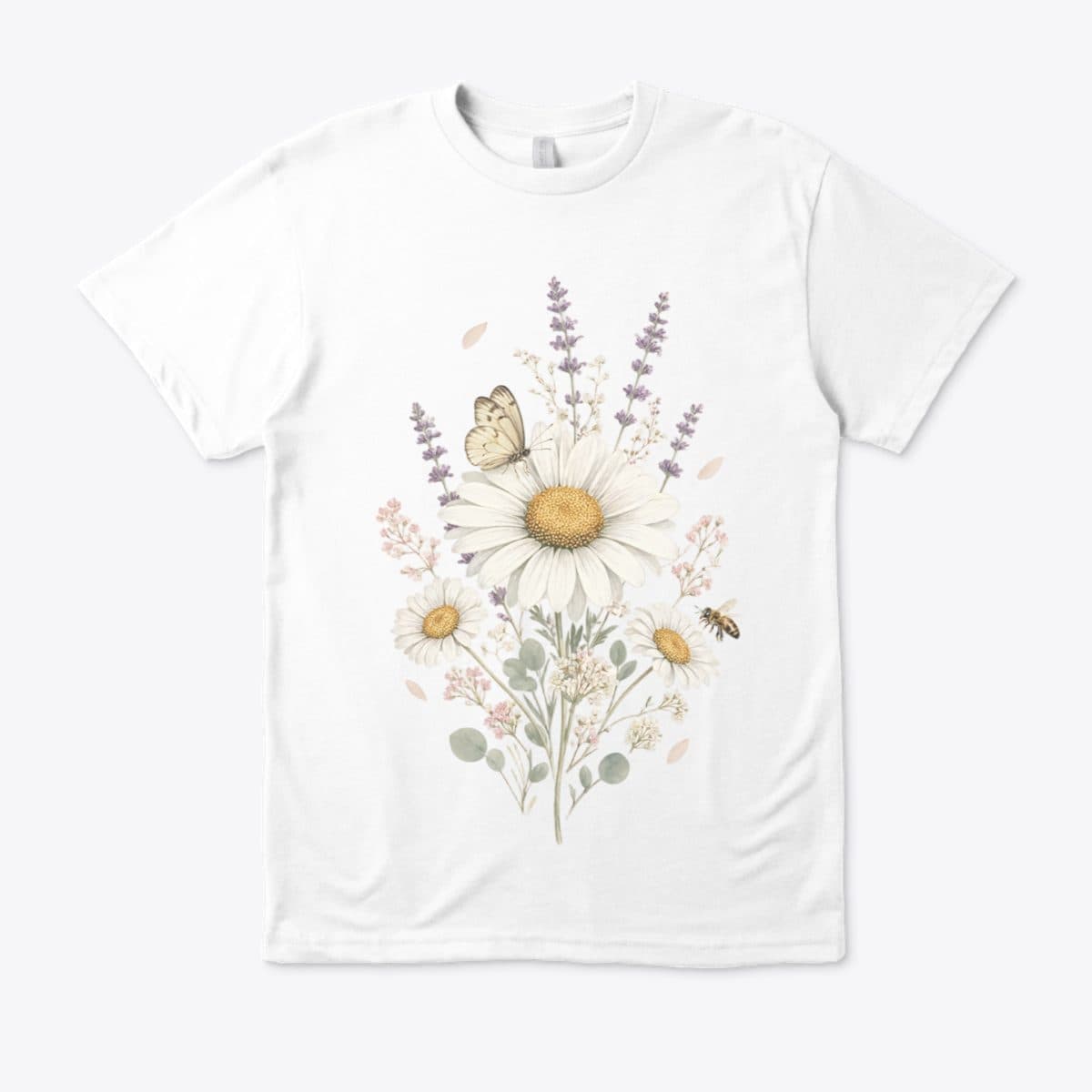 Gentle Morning Daisy – T-shirt en Coton Premium