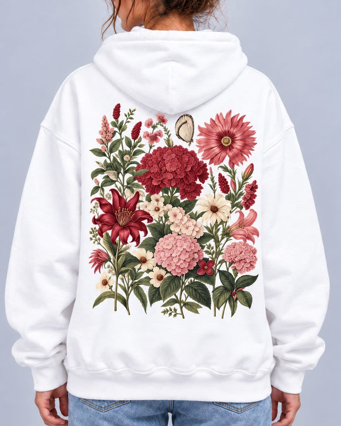 Bouquet botanique — Hoodie oversize