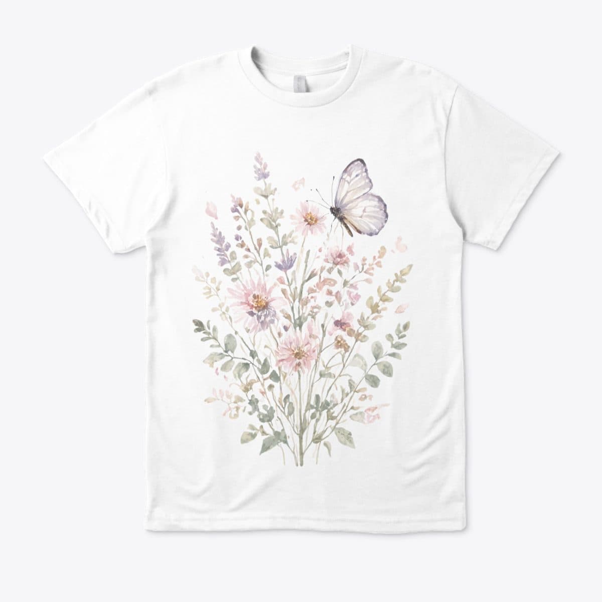 Pastel Wildflower Watercolor Tee