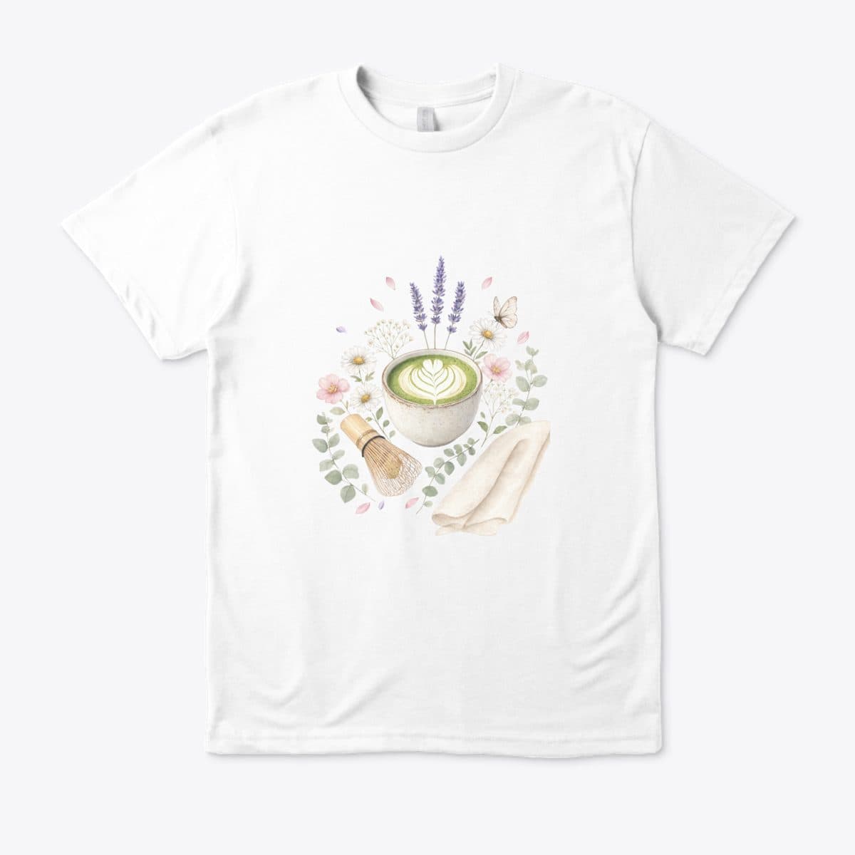 Matcha Botanical Watercolor Tee